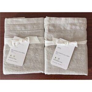 Set of Pottery Barn Flax Linen Euro Shams